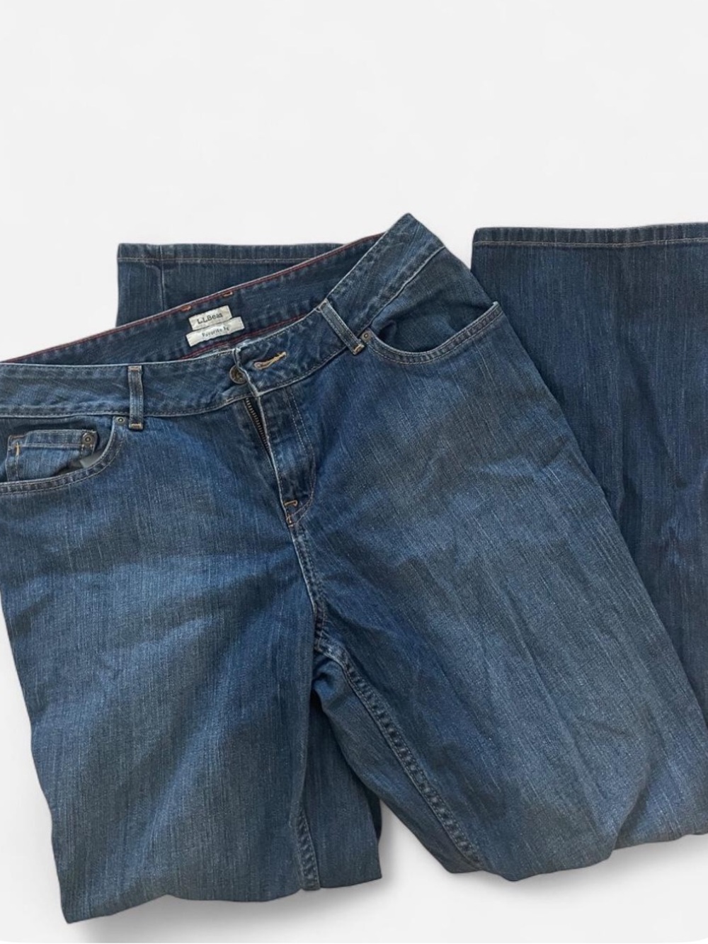 L.L. Bean Women's Dark Blue Straight-Leg Jeans
